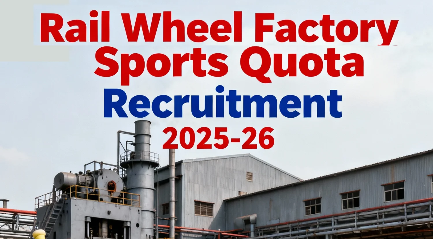 Rail Wheel Factory Recruitment 2025, Apply for Sports Quota Vacancies