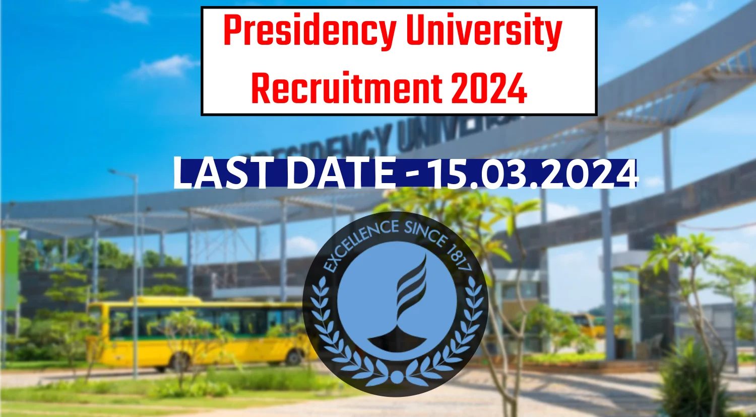 Applications are invited for Junior Research Fellow under DST-SERB project  at Presidency University | PharmaTutor