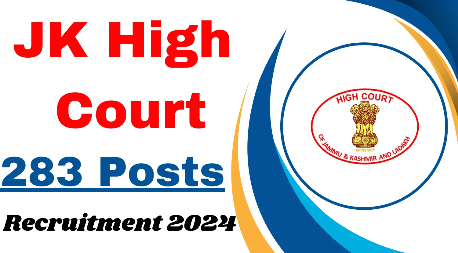 JK High Court Junior Assistant & Other Recruitment 2024, for 283 Vacancies, Apply Now 1 JK High Court Junior Assistant Other Recruitment 2024