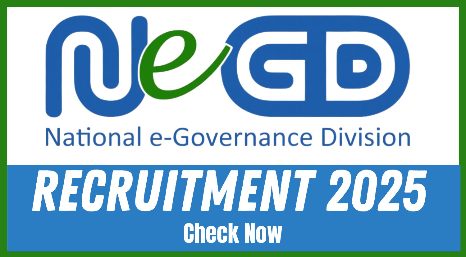 NeGD Recruitment 2025, Apply for Database Administrator and Other Post 1 NeGD Recruitment 2025