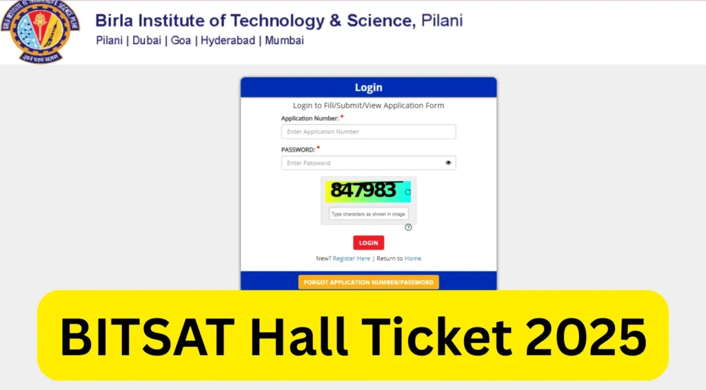 BITSAT Hall Ticket 2025 Out at bitsadmission.com; Direct Link Here, Check Exam Dates, Instructions, and Download Steps 1 BITSAT Hall Ticket 2025