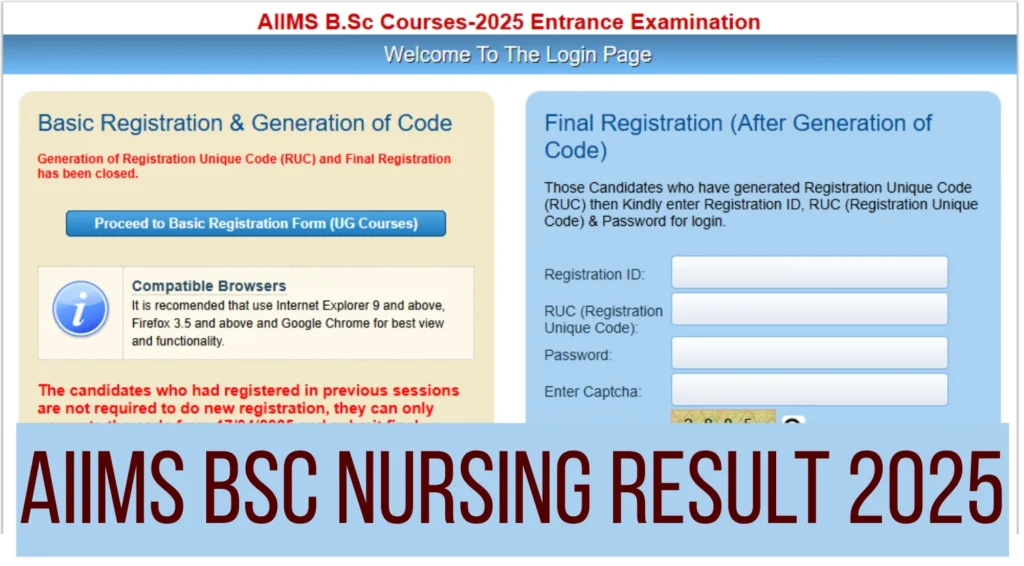 AIIMS BSc Nursing Result 2025 Out at bsccourses.aiimsexams.ac.in; Check Details Here 1 AIIMS BSc Nursing Result 2025