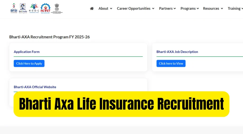 Bharti Axa Life Insurance Recruitment 2025 Apply Online for Relationship Officer Posts 1 Bharti Axa Life Insurance Recruitment 2025