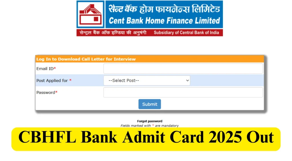 CBHFL Bank Admit Card 2025 Out @cbhfl.com, Download Interview Call Letter Here 1 CBHFL Bank Admit Card 2025 Out cbhflcom Download Interview Call Letter Here