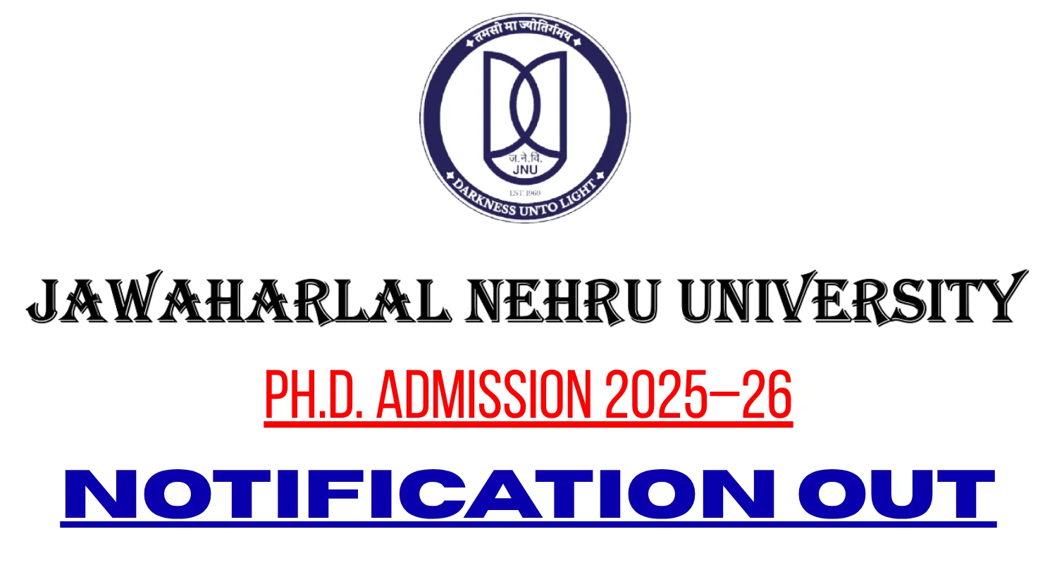 JNU Ph.D. Admission 2025–26