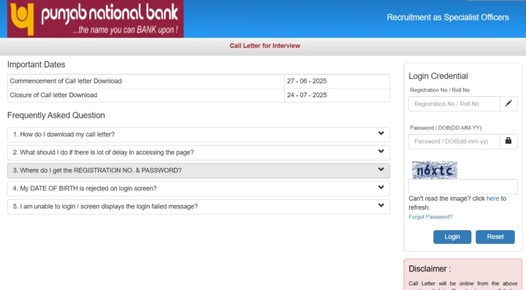 PNB SO Admit Card 2025 Out for Interview – Download Call Letter at pnbindia.in 1 PNB SO Admit Card 2025 Out for Interview – Download Call Letter at pnbindia.in