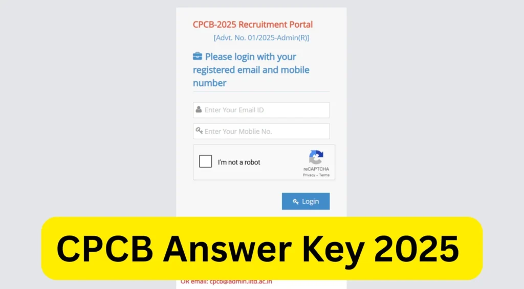 CPCB Answer Key 2025 OUT, Check Officlal Key for LDC, UDC, Scientist B and Other Posts 1 CPCB Answer Key 2025