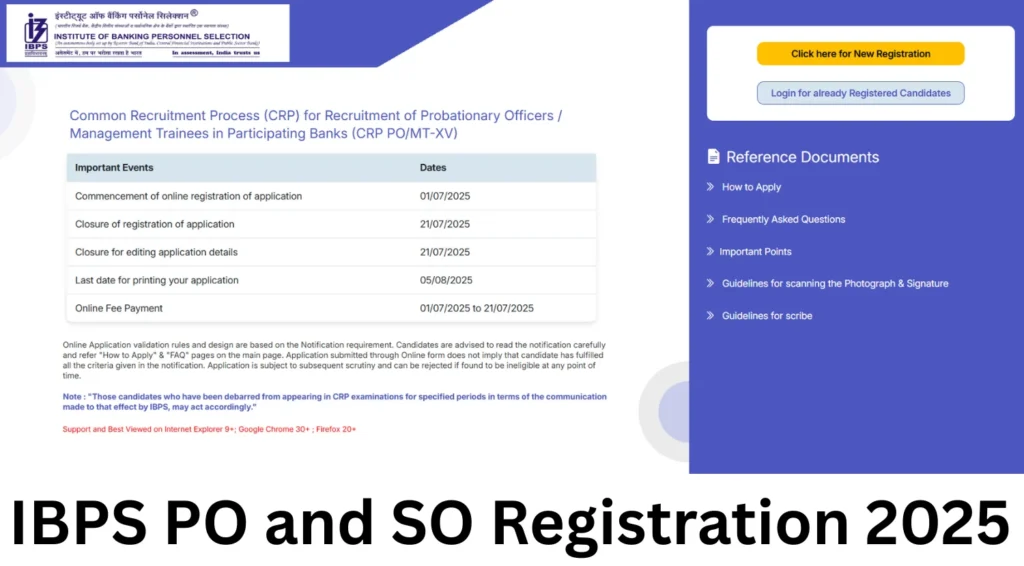IBPS Online Registration 2025 for 6215 PO and SO Posts Ends July 28 at ibps.in 1 IBPS Online Registration 2025