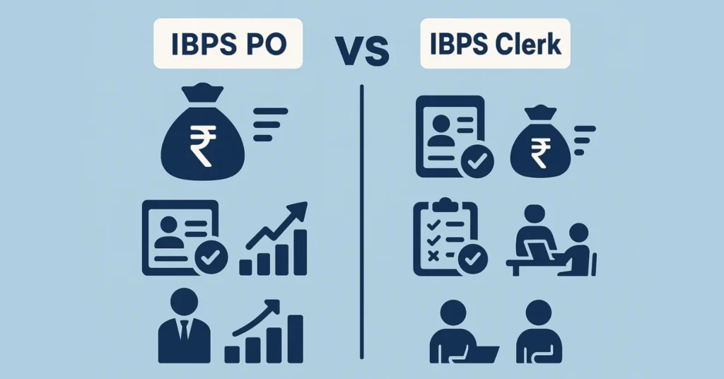 IBPS PO vs IBPS Clerk: Key Differences in Salary, Eligibility, Difficulty 1 IBPS PO vs IBPS Clerk: Key Differences in Salary, Eligibility, Difficulty