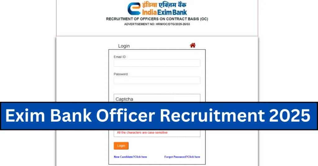 Exim Bank Officer Recruitment 2025 Notification Out, Check Details Here 1 Exim Bank Officer Recruitment 2025 out for 8 vacancies. Apply online from Sept 1–21 for roles in Corporate Communications, ESG & Infrastructure.