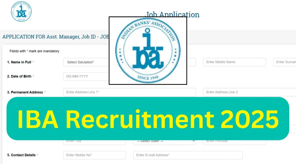 IBA Recruitment 2025, Apply Online for Assistant Manager and Manager Vacancies 1 IBA Recruitment 2025