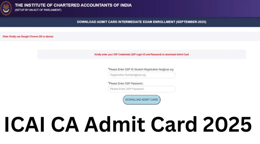 ICAI CA Admit Card 2025 Out for Final, Intermediate Exams, Download Link Active 1 ICAI CA Admit Card 2025