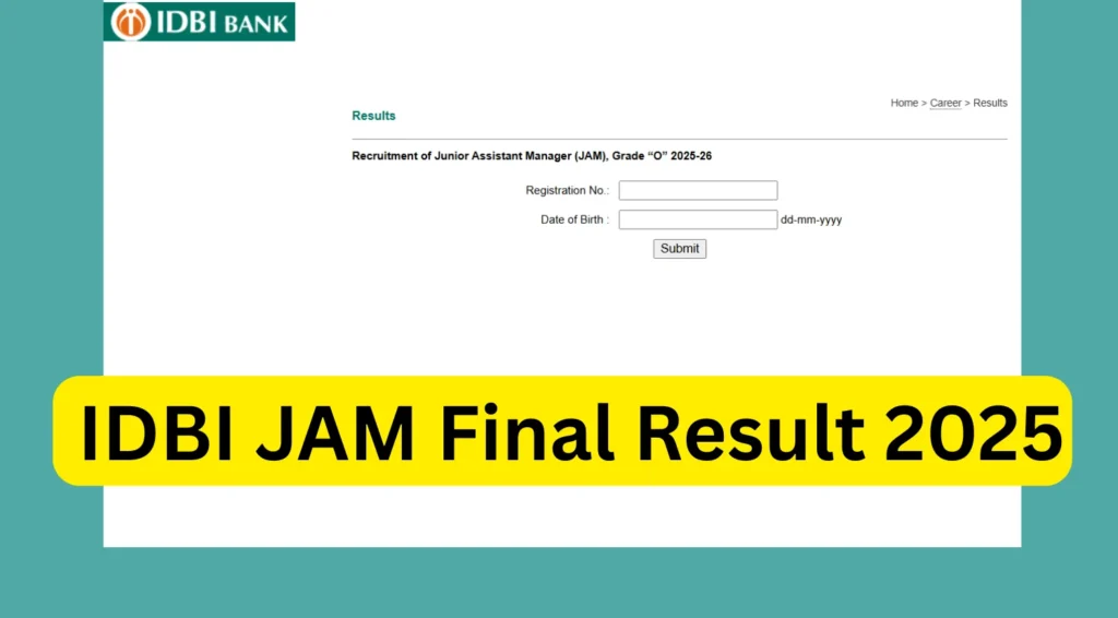 IDBI JAM Final Result 2025 Out at apps.idbibank.in, Direct Result Link Here 1 IDBI JAM Final Result 2025