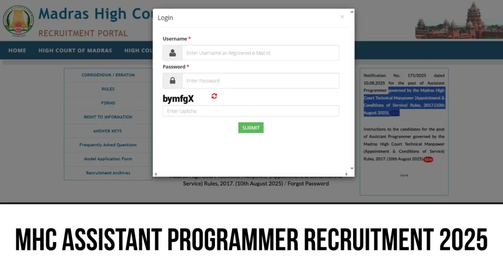 MHC Assistant Programmer Recruitment 2025 Notification and Online Form 1 MHC Assistant Programmer Recruitment 2025