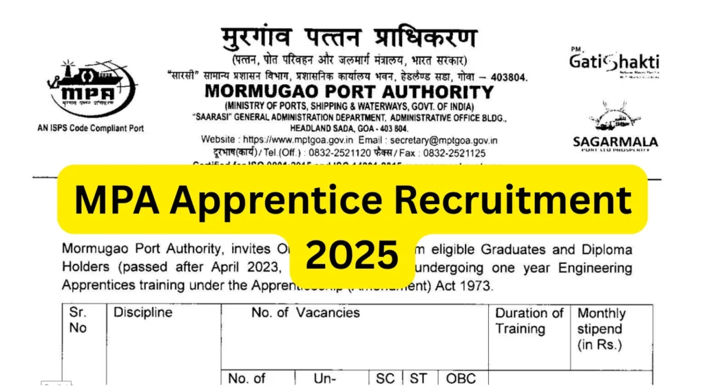 MPA Apprentice Recruitment 2025, Apply for 84 Graduate, Technician and Trade Apprentice Posts 1 MPA Apprentice Recruitment 2025, Apply for 84 Graduate, Technician and Trade Apprentice Posts