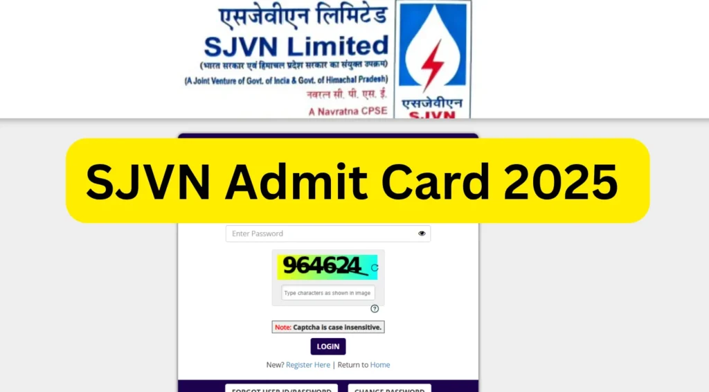 SJVN Executive Trainee Admit Card 2025 Out, Download Hall Ticket Link Active 1 SJVN Executive Trainee Recruitment 2025