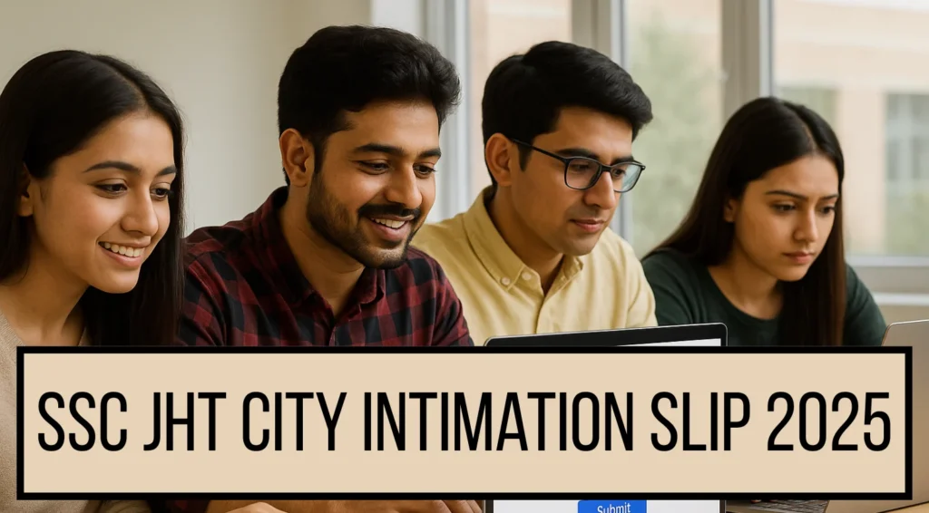SSC JHT City Intimation Slip 2025 Out @ssc.gov.in, Check Exam City & Scribe Details Now 1 SSC JHT City Intimation Slip 2025