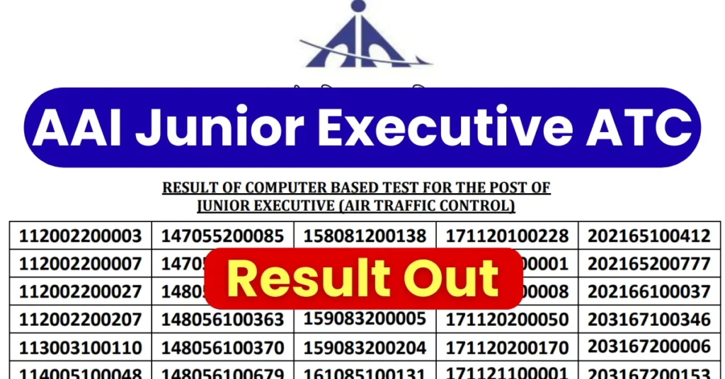 AAI Junior Executive ATC Result 2025 OUT,Check Cut Off Marks Here 1 AAI Junior Executive ATC Result 2025 OUT,Check Cut Off Marks Here
