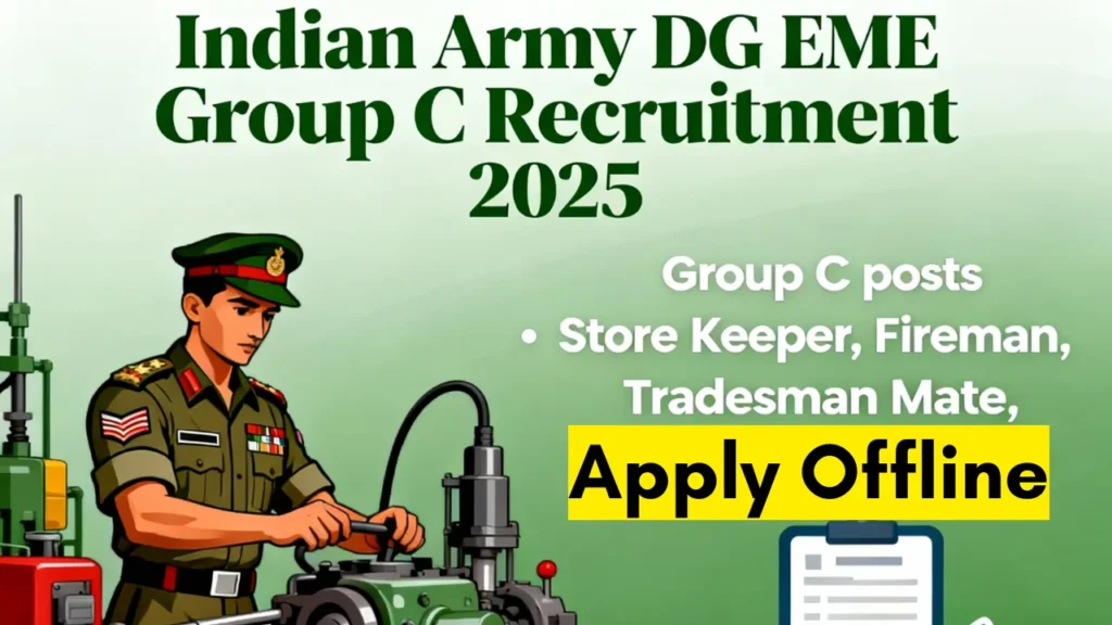 Indian Army DG EME Group C Recruitment 2025 Offline Notification Out for 194 Posts 1 Army DG EME Group C Recruitment 2025 Offline Notification Out for 194 Posts