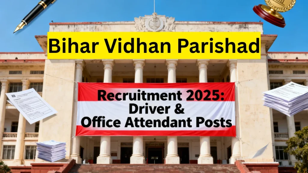 Bihar Vidhan Parishad Recruitment 2025 Out, Apply Online For 24 Driver & Office Attendant Vacancies 1 Bihar Vidhan Parishad Recruitment 2025 For 24 Driver Office Attendant