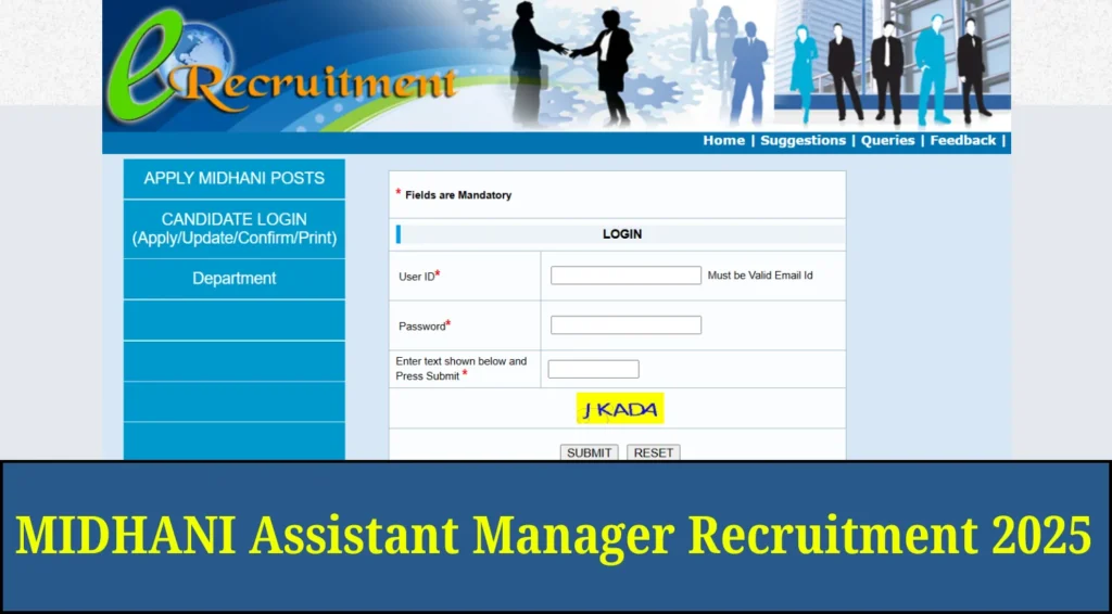 MIDHANI Assistant Manager Recruitment 2025, Apply Online Link Active 1 MIDHANI Assistant Manager Recruitment 2025