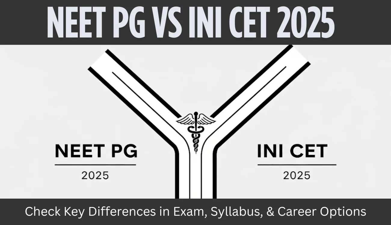 NEET PG vs INI CET 2025: Key Differences in Exam, Syllabus, & Career Options 1 NEET PG vs INI CET 2025 Key Differences in Exam Syllabus Career Options