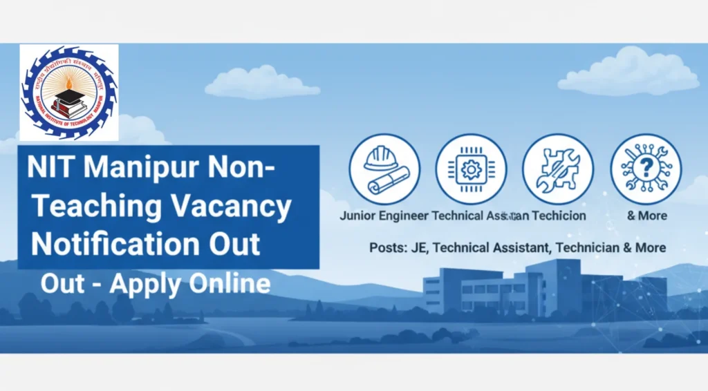 NIT Manipur Non-Teaching Vacancy 2025 for JE, Technical Assistant, Technician and Other Posts 1 NIT Manipur Non-Teaching Vacancy 2025 for JE, Technical Assistant, Technician and Other Posts