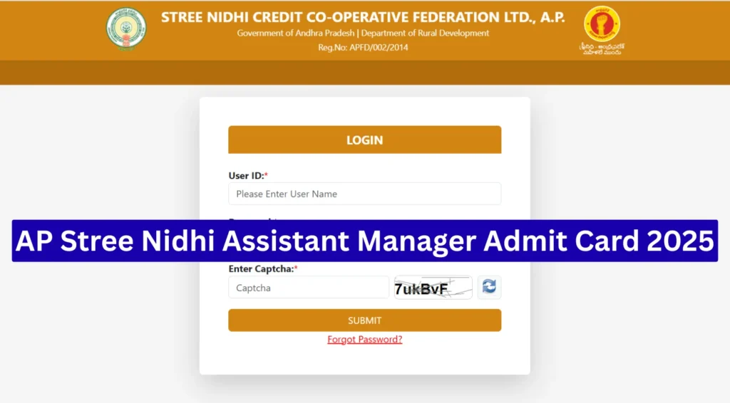 AP Stree Nidhi Assistant Manager Admit Card 2025 Out, Download Interview Call Letter Now 1 AP Stree Nidhi Assistant Manager Admit Card 2025