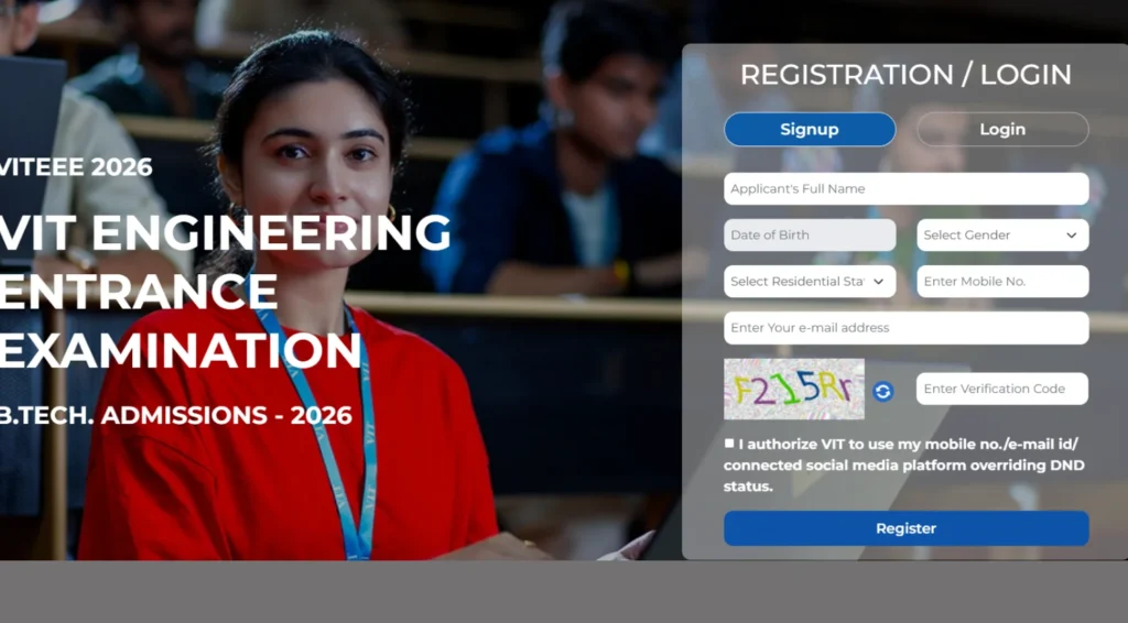 VITEEE Registration 2026-27 Begins, Apply for VIT Engineering Entrance Examination for B.Tech Admission 1 VITEEE Registration 2026-27