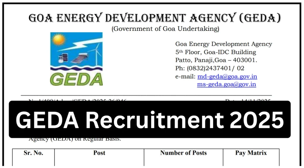 GEDA Recruitment 2025 Notification Out, Apply for JE, LDC & More Posts 1 GEDA Recruitment 2025 Notification Out, Apply for JE, LDC & More Posts