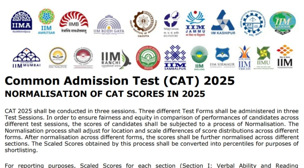 IIM CAT 2025 Scoring and Equating Process Released, Check How Normalisation and Percentile Calculation Works 1 IIM CAT 2025 Scoring and Equating Process Released, Check How Normalisation and Percentile Calculation Works