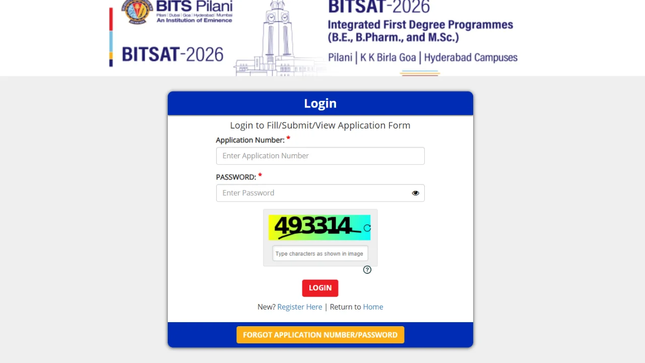 BITSAT 2026 registration