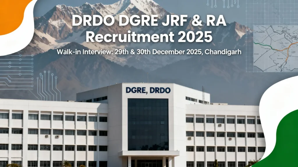 DRDO DGRE JRF & Research Associate Vacancy Notification 2025 Out 1 DRDO DGRE JRF & Research Associate Vacancy Notification 2025