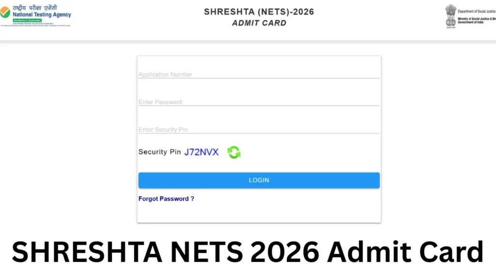 SHRESHTA NETS 2026 Admit Card Out, Download Link Here Active 1 SHRESHTA NETS 2026 Admit Card